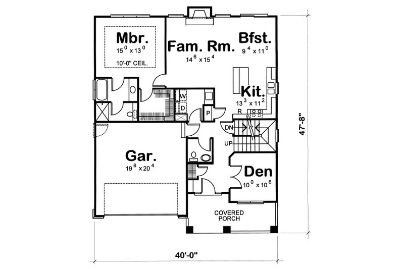 Floor Plan - Main level - BW